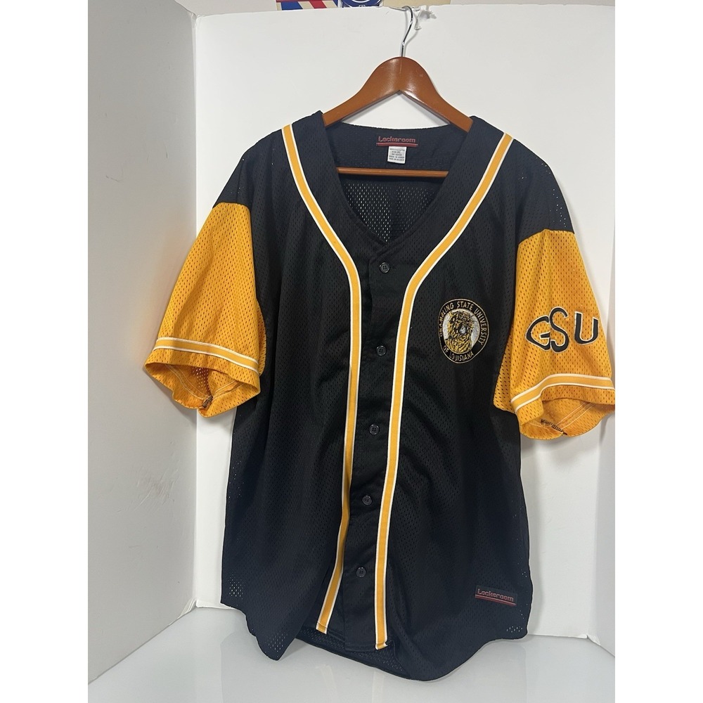Vintage Grambling State University Tigers (GSU) Louisiana Baseball Jersey Size X